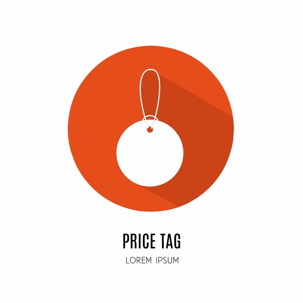 Price tag icon in flat. Logo for business. Stock vector. vector