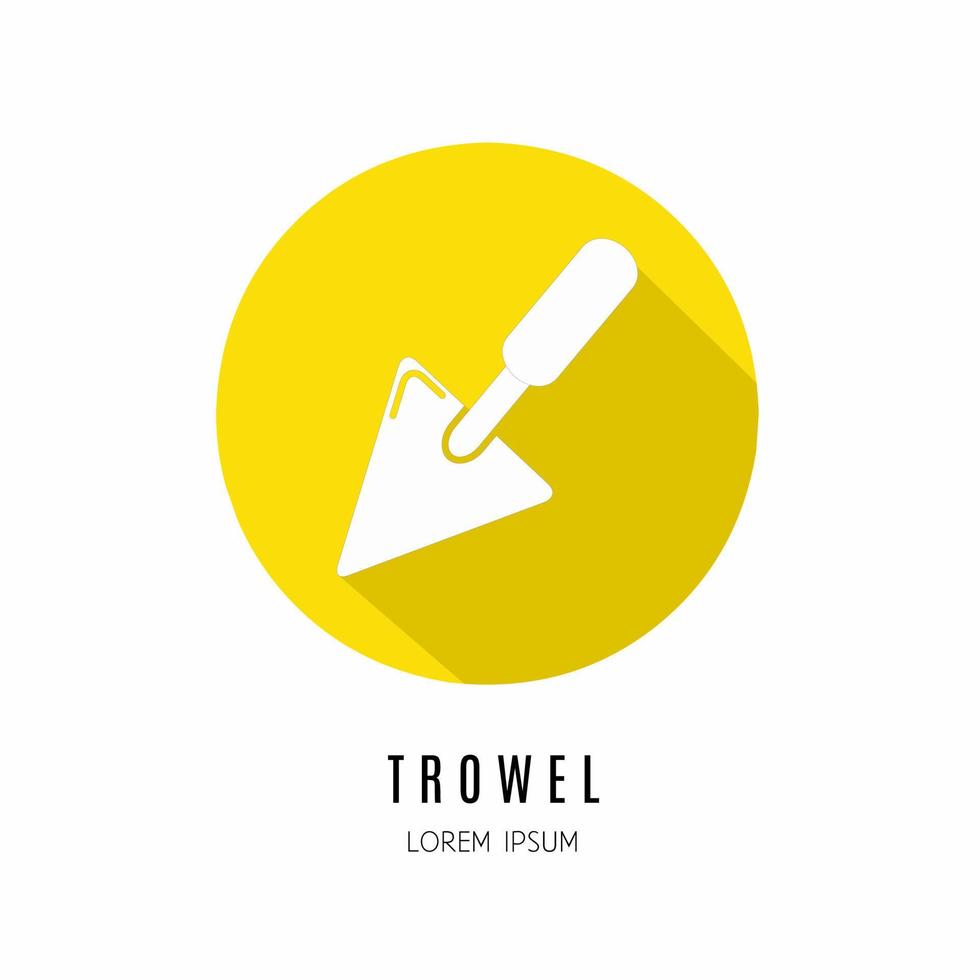 Trowel icon in flat. Logo for business. Stock vector. vector