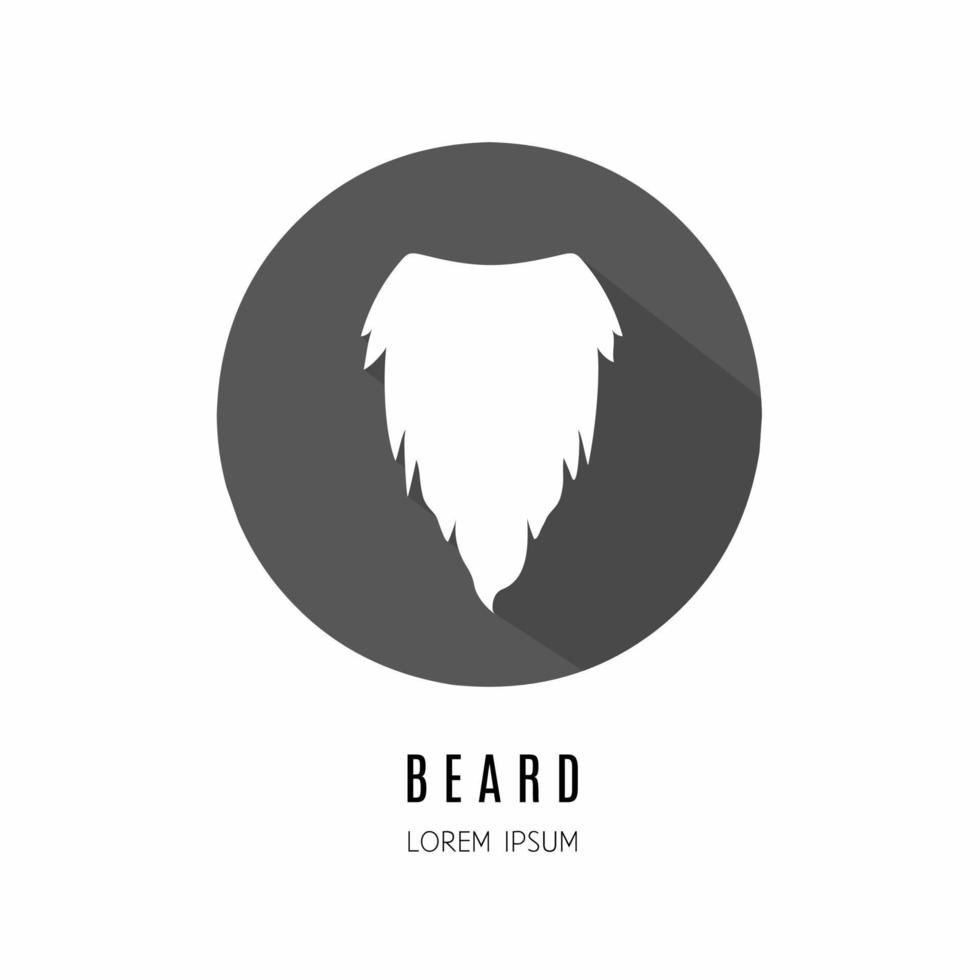 Beard icon in flat. Logo for business. Stock vector. vector