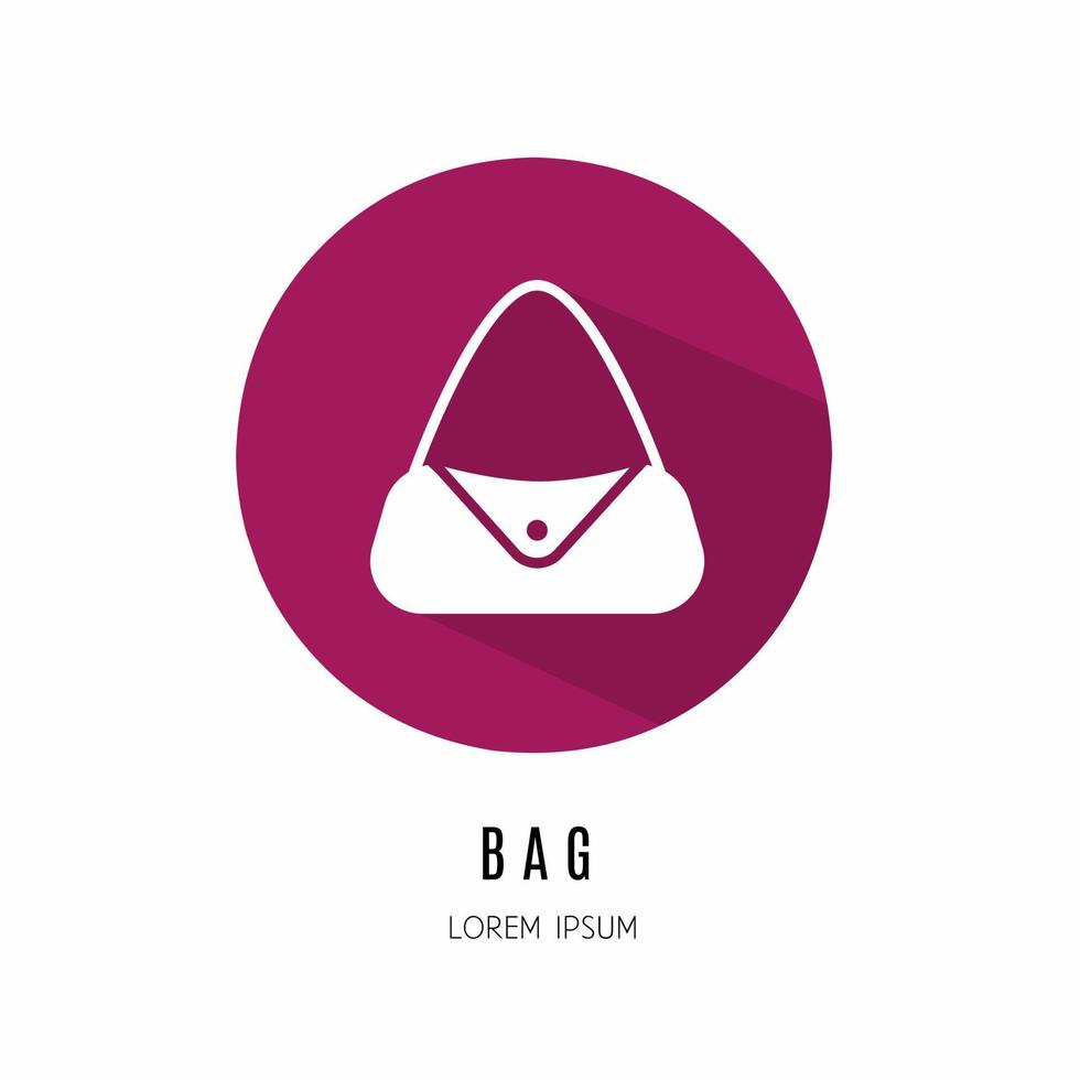 Bag icon in flat . Logo for business. Stock vector. vector