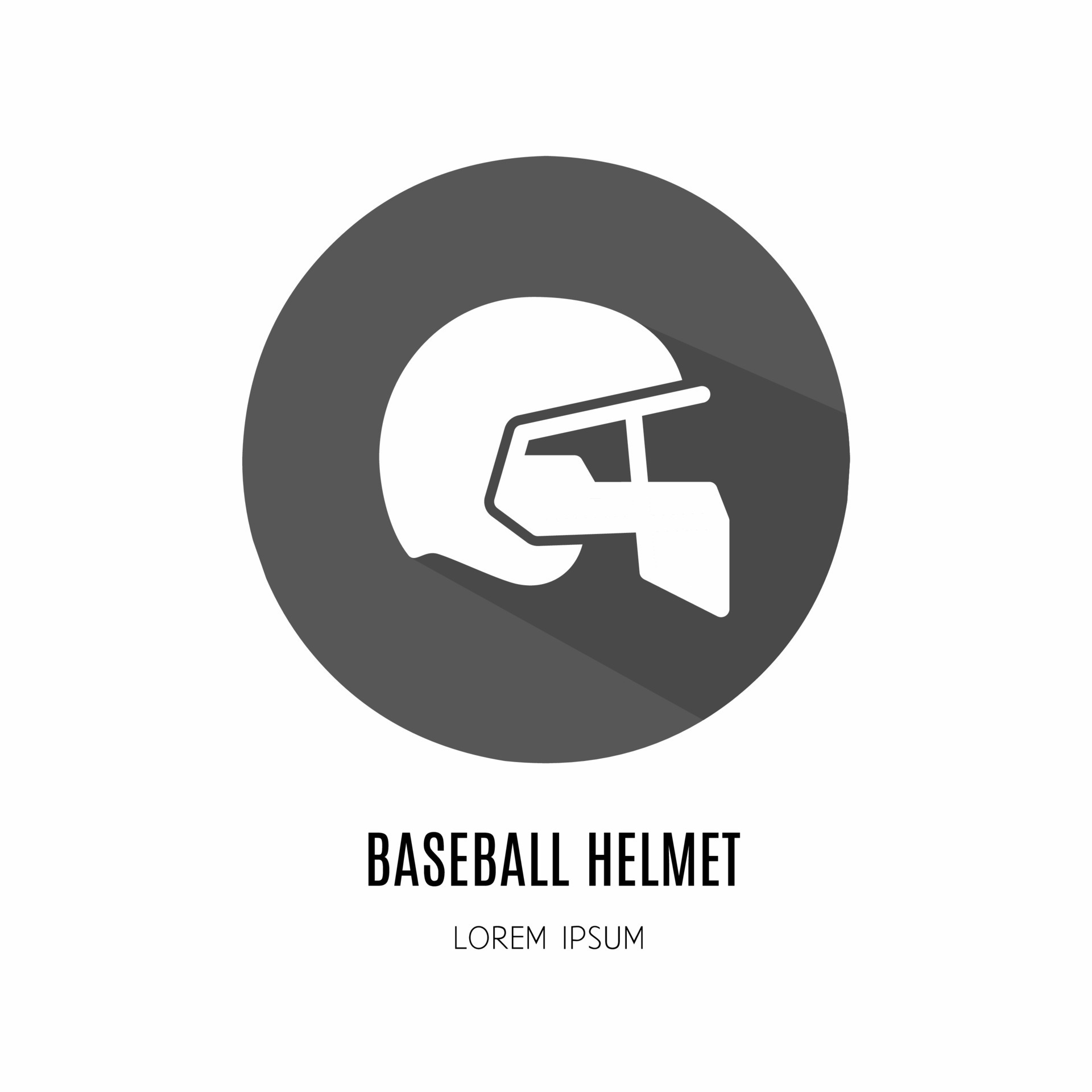 Baseball helmet icon in flat . Logo for business. Stock vector