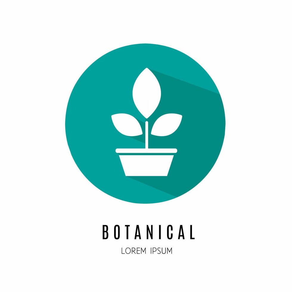 Botanical icon in flat. Logo for business. Stock vector. vector