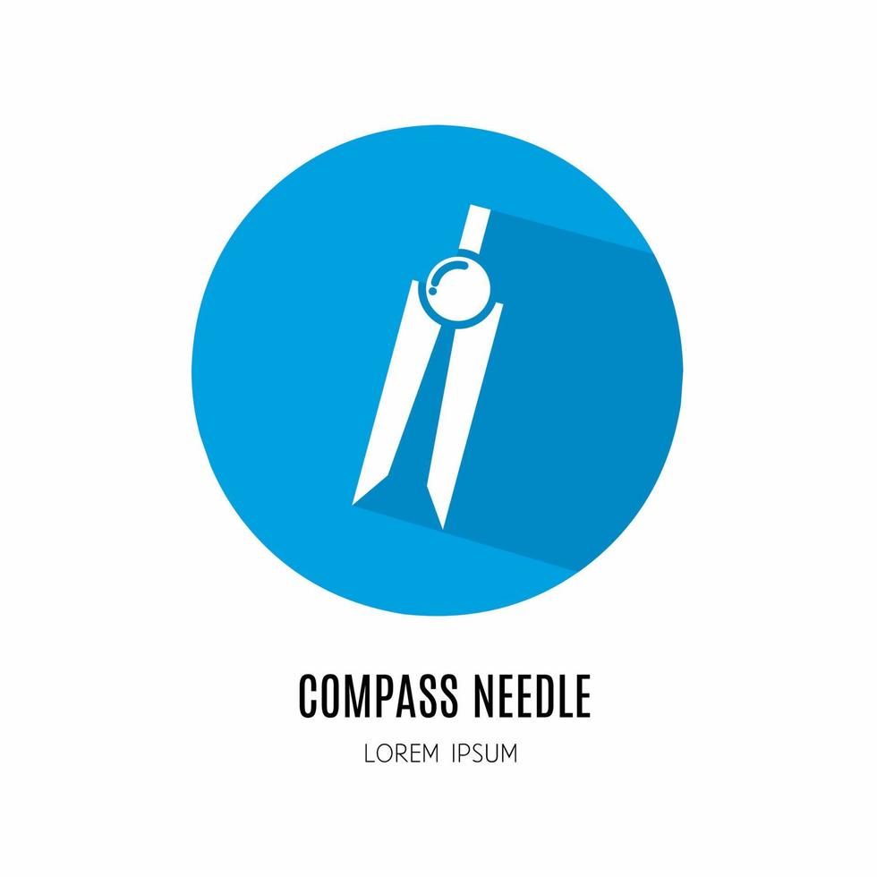 Compass needle icon in flat for business Stock vector. vector