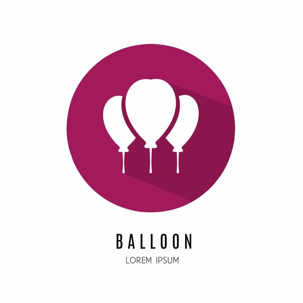 Ballon icon in flat. Logo for business Stock vector. vector