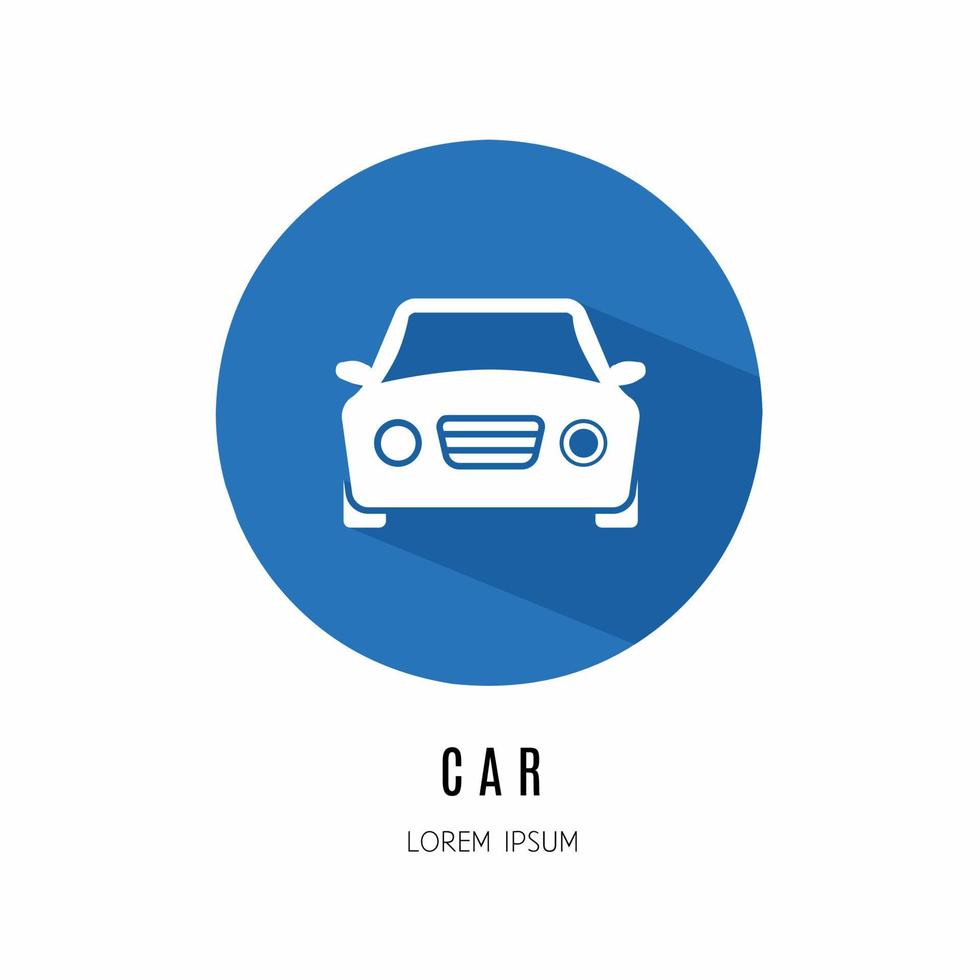 Car icon in flat. Logo for business Stock vector. vector