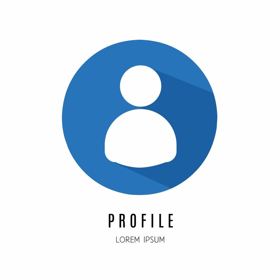Profile icon in flat. Logo for business. Stock vector. vector