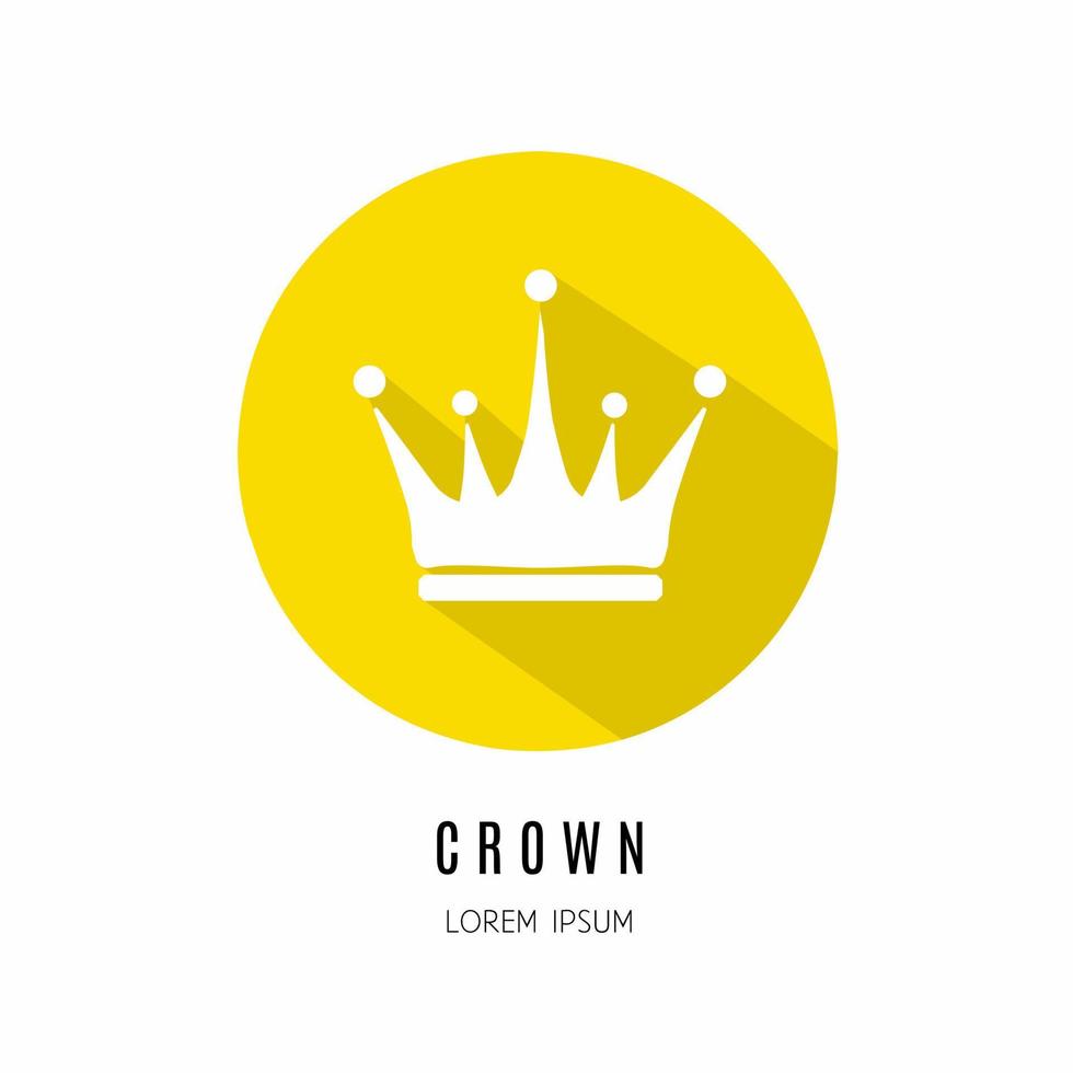 Crown icon in flat . Logo for business. Stock vector. vector
