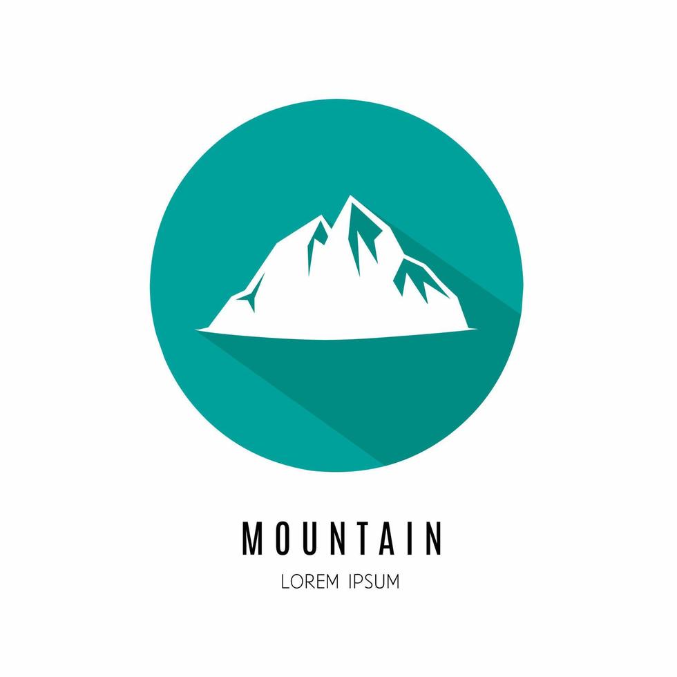 montaña icono en departamento. logo para negocio. valores vector. vector