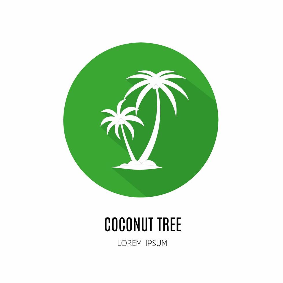 Coconut icon in flat. Logo for business. Stock vector. vector