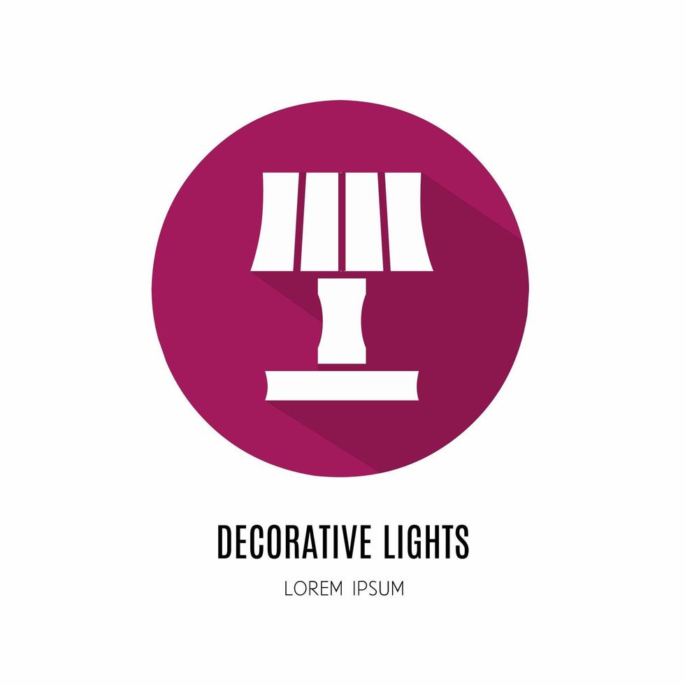 Decorative light icon in flat. Logo for business. Stock vector. vector