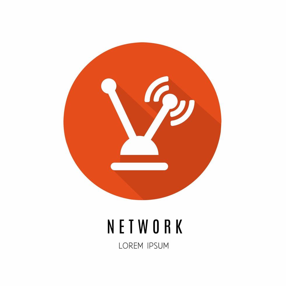 Network signal icon in flat. Logo for business. Stock vector. vector