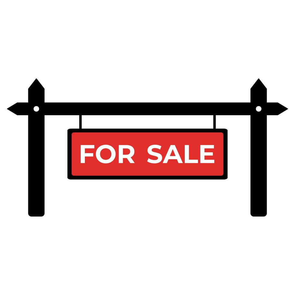 Sale real estate sign. Vector isolated sign