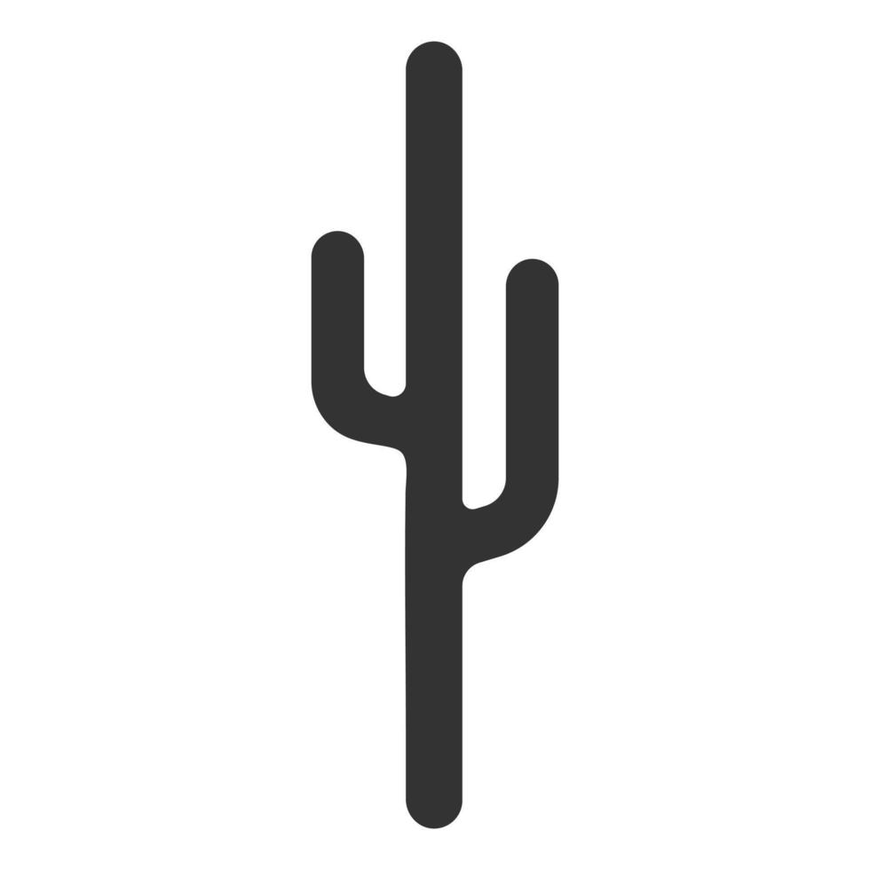 negro silueta de un cactus. vector icono