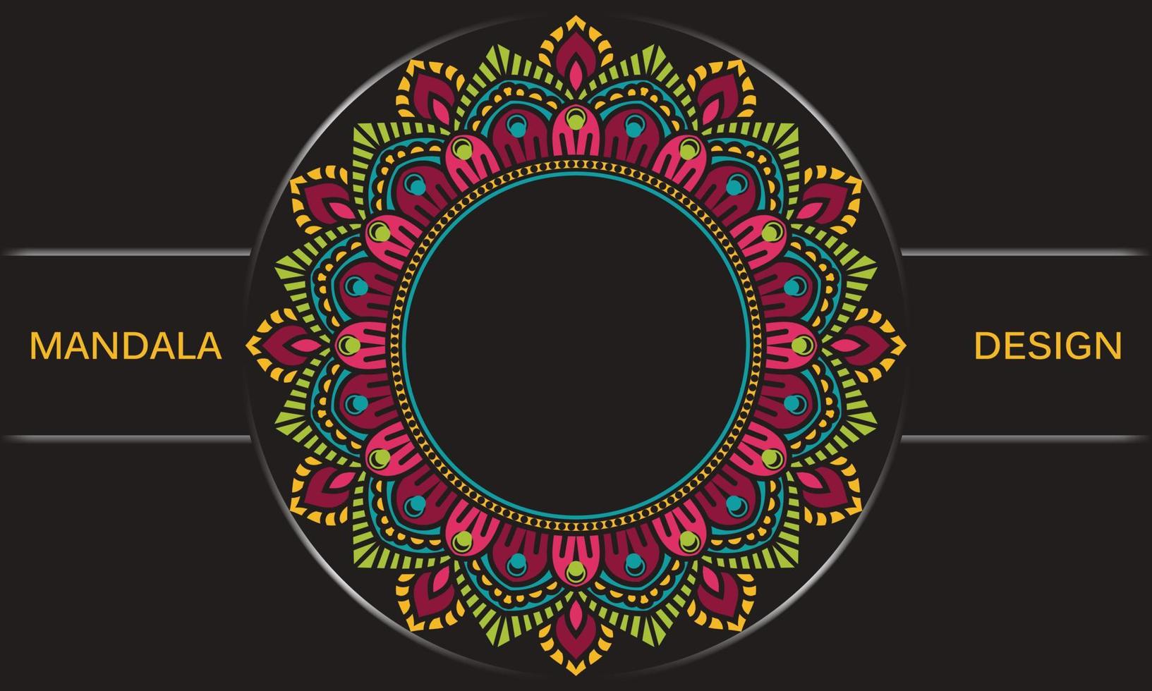 Abstract mandala background. Colorful frame design. vector