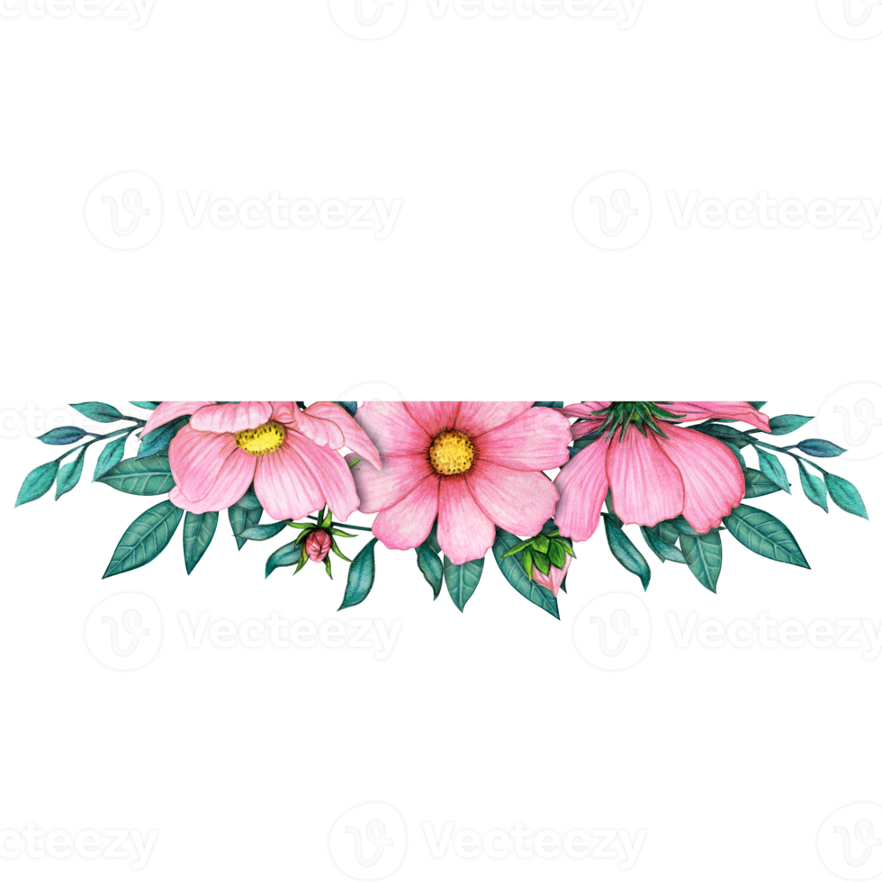 waterverf bloemen voorjaar decoratie png