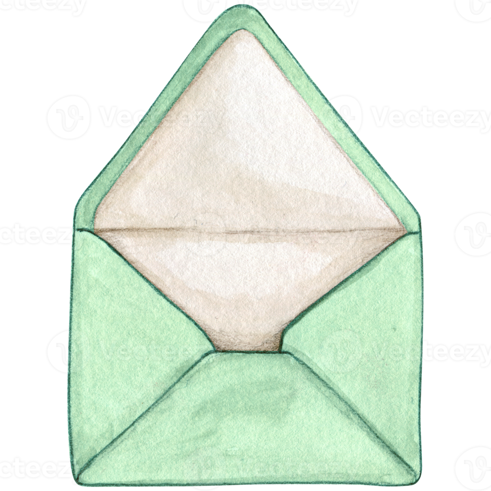 watercolor open envelope png