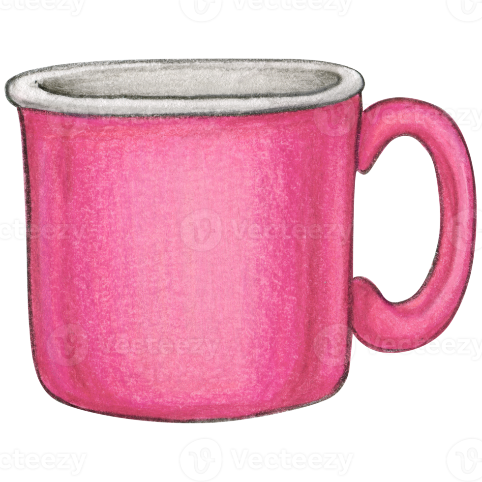 Watercolor hand drawn enamel mug 21383972 PNG