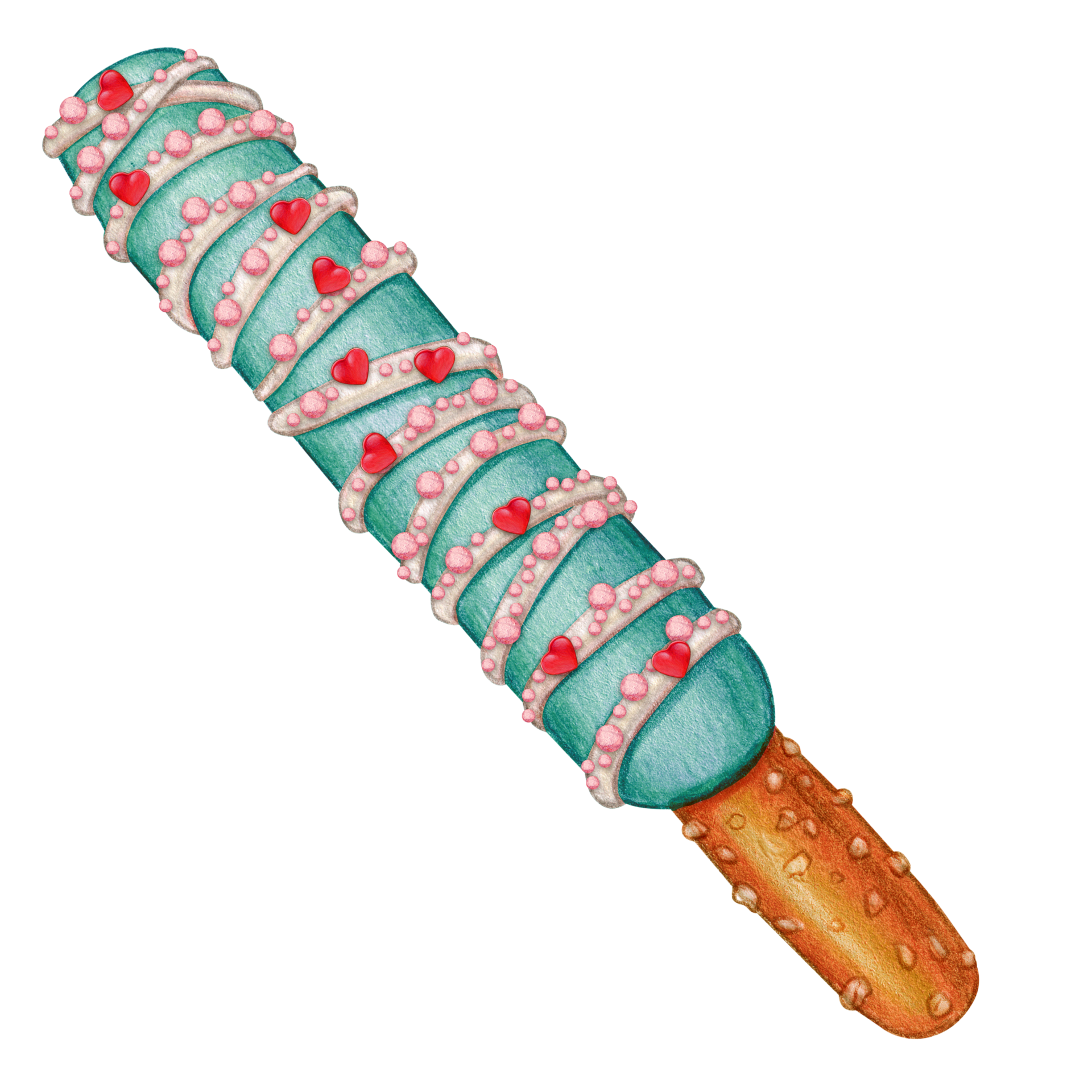 Watercolor Hand Drawn Chocolate Covered Pretzel 21383991 PNG watercolor-hand-drawn-chocolate-covered-pretzel-21383991-png