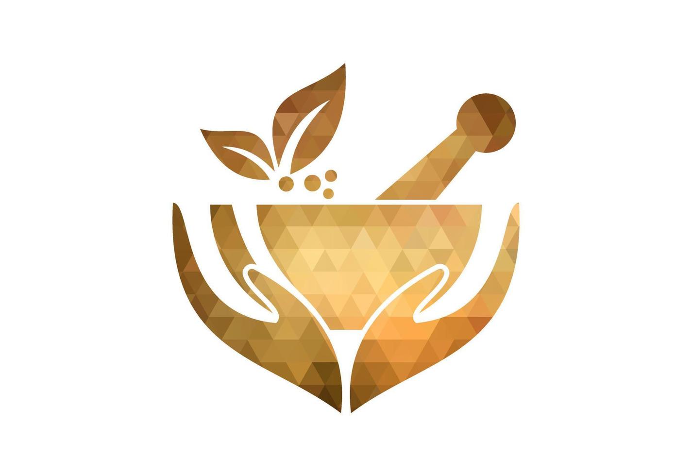 Low Poly and Biotechnology logo design, Vector design template