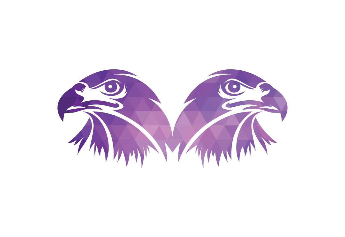 Low Poly and Bird logo design, Vector design template