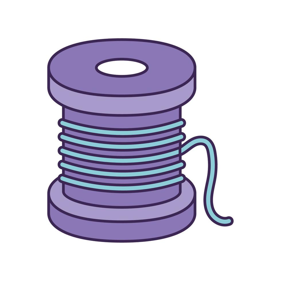 purple spool of thread vector