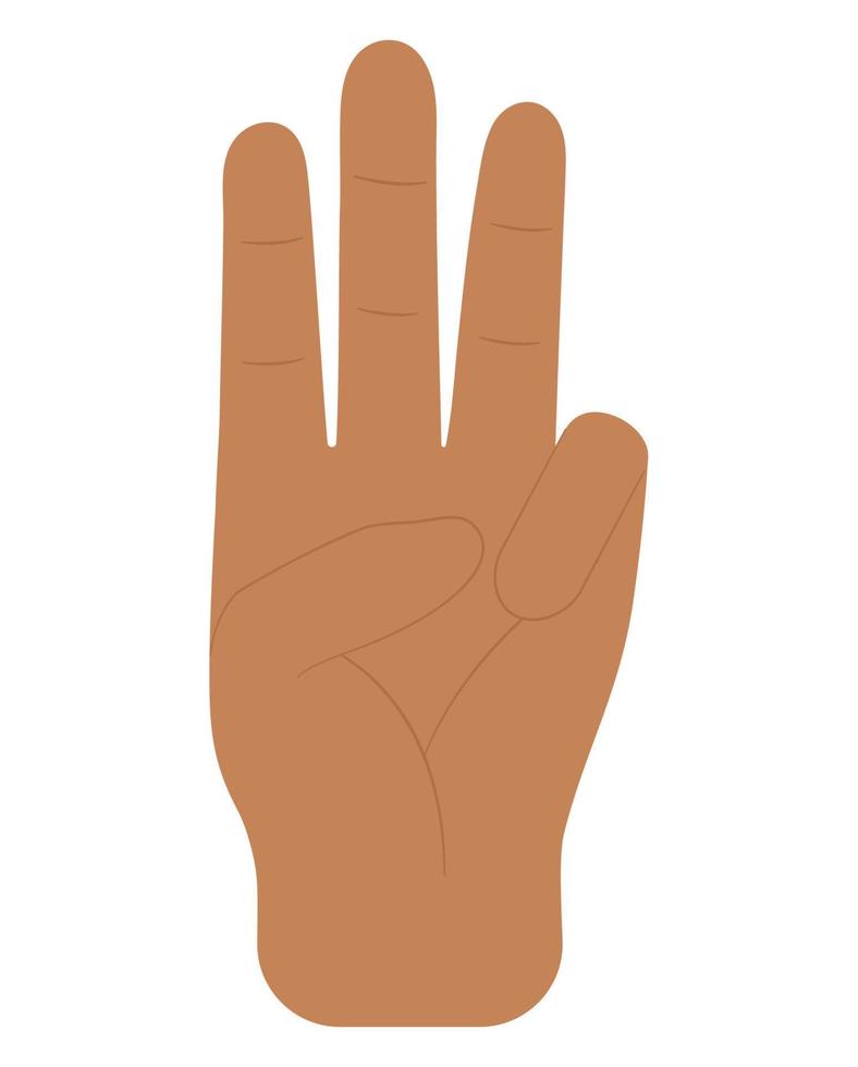 icon with three fingers up vector