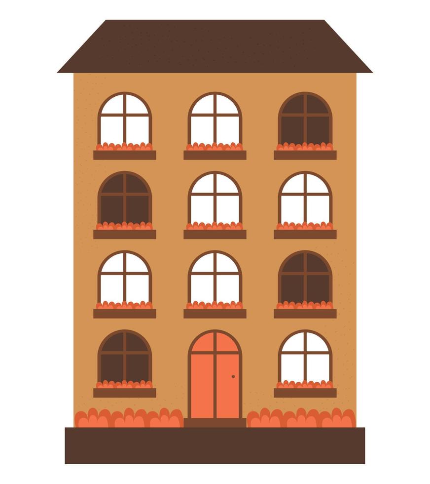 flat colorful building vector