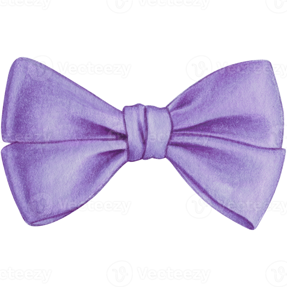 watercolor hand drawn cute silk bow png