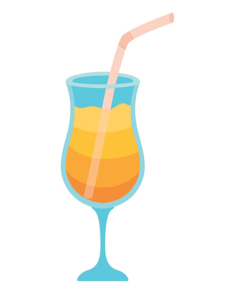 yellow cocktail illustration vector