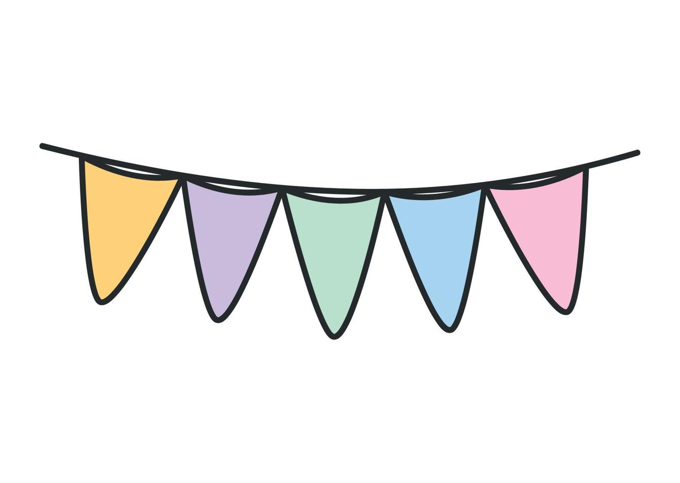 colored garland illustration vector