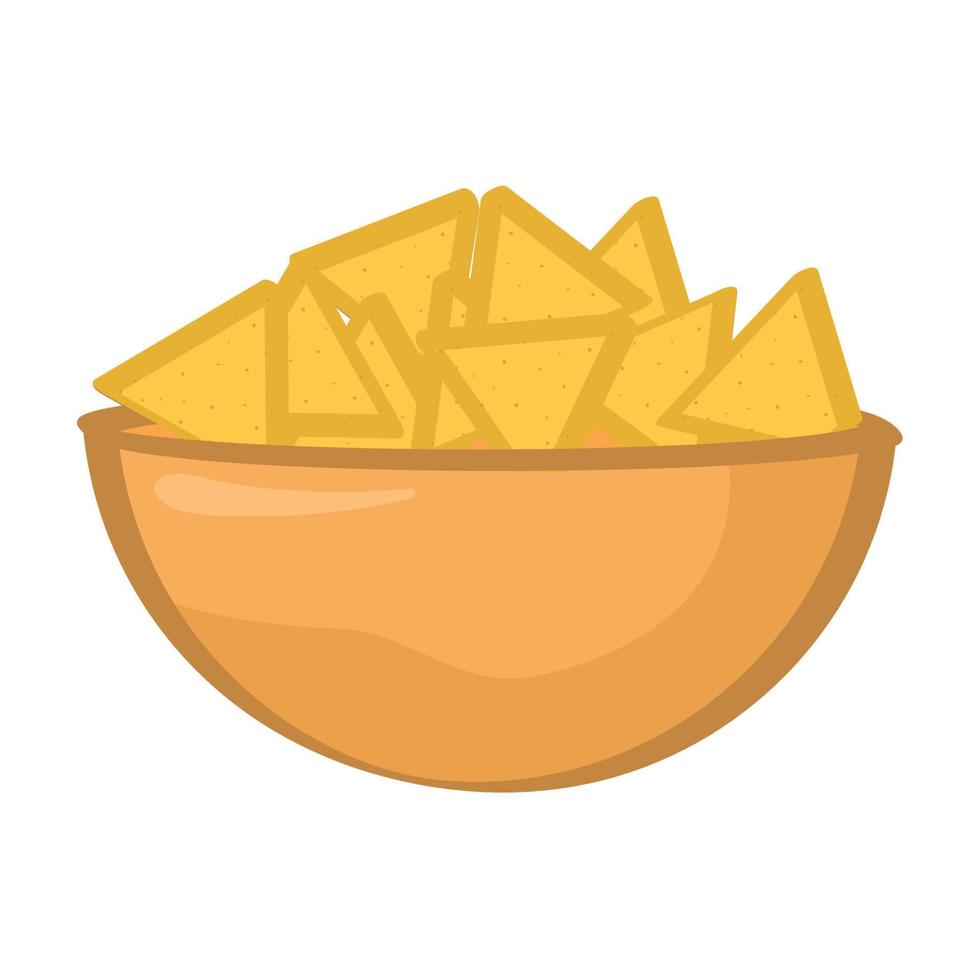 nachos cuenco diseño vector