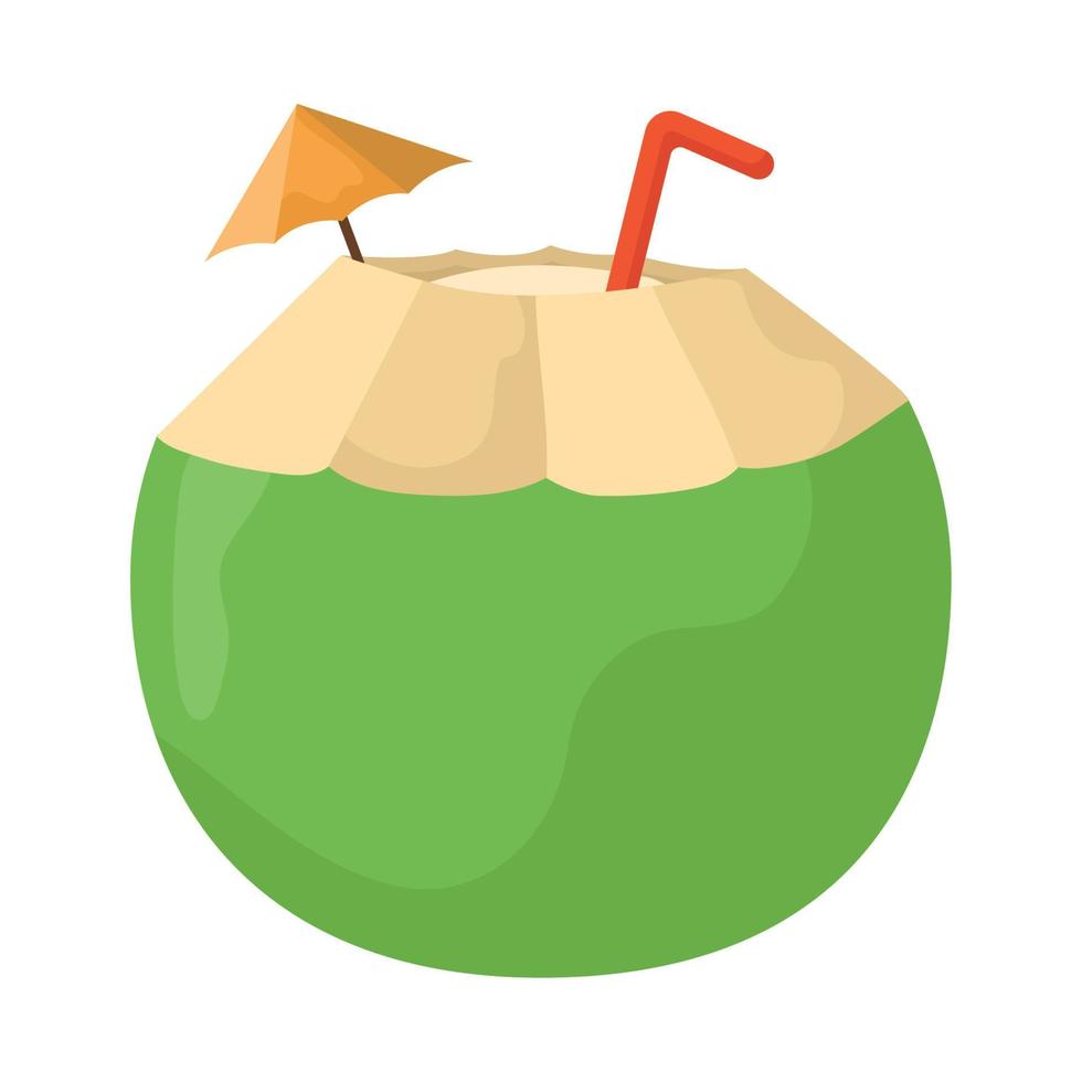 coconut cocktail design vector