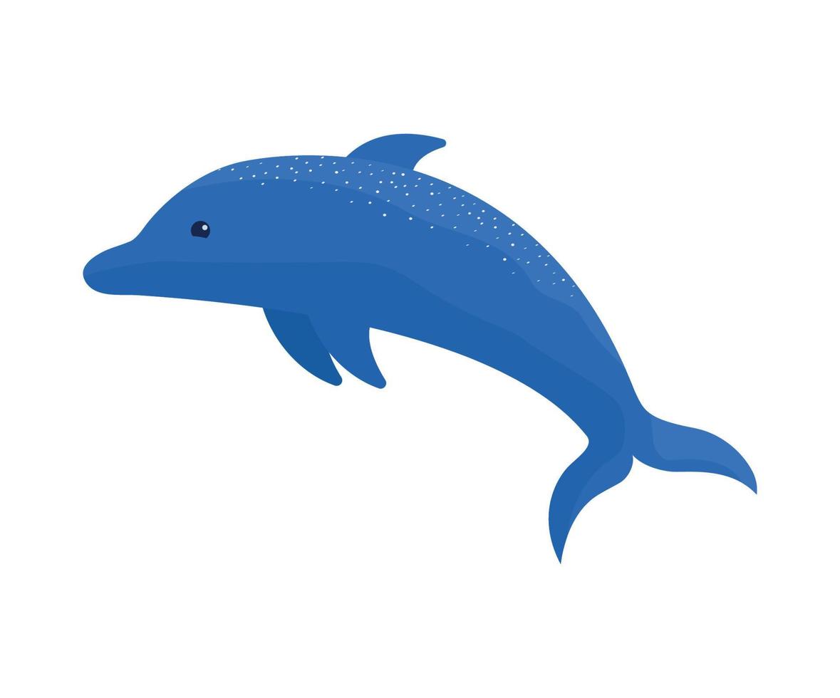 azul delfín diseño vector