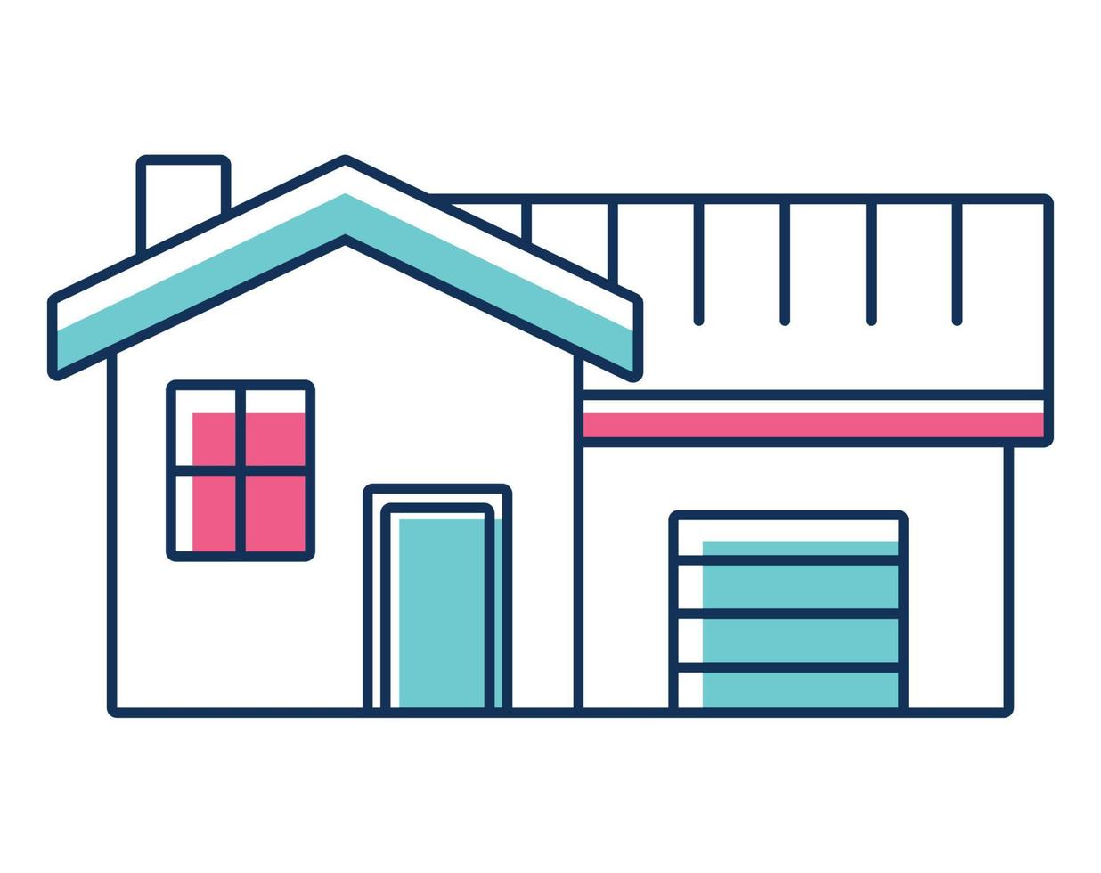 colored house design vector