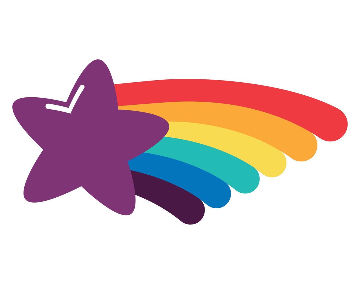 lgbtiq shooting star vector