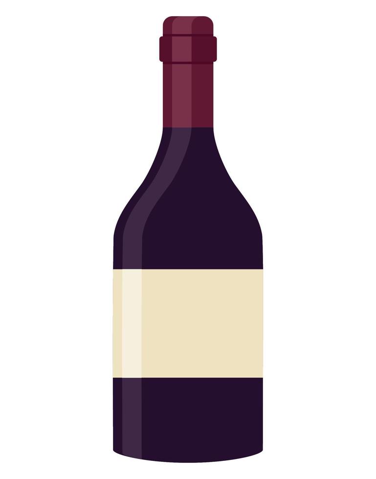 diseño de botella de vino vector