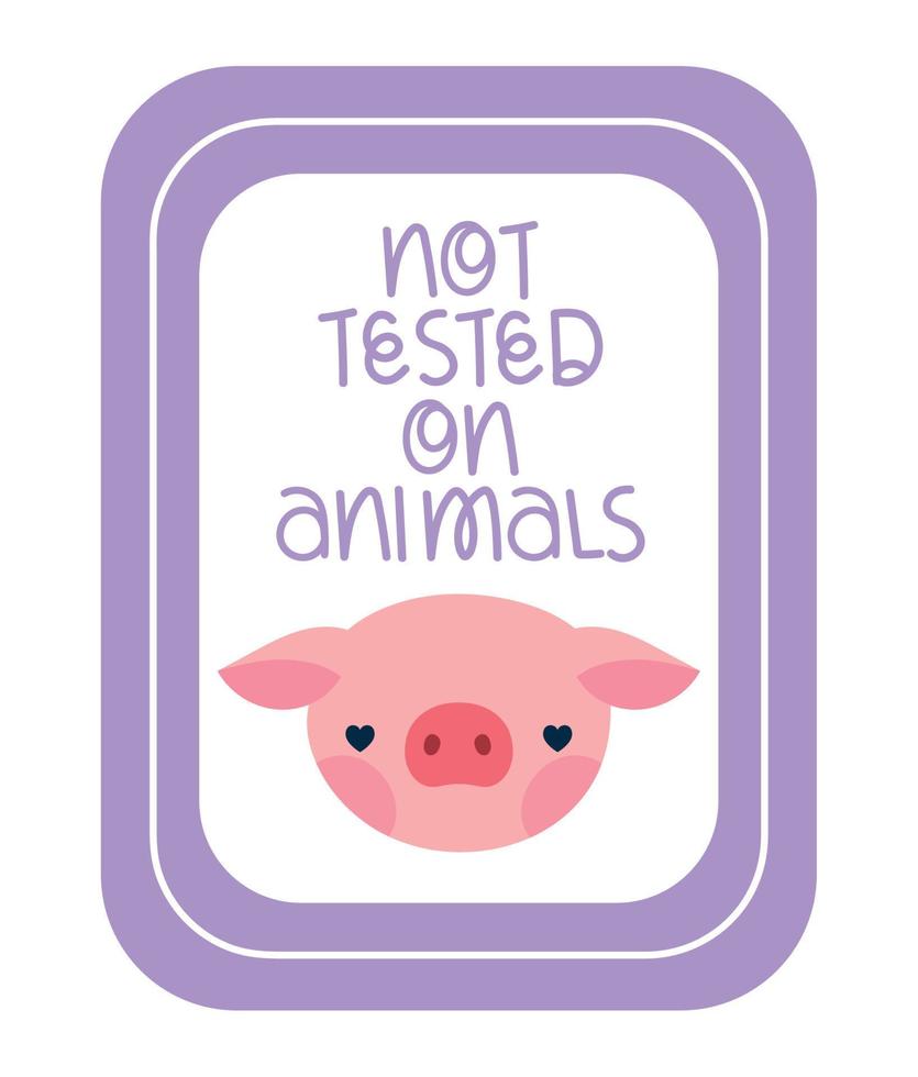 badge of not tested on animals vector