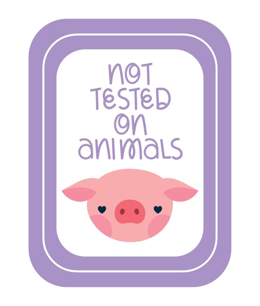 badge of not tested on animals vector