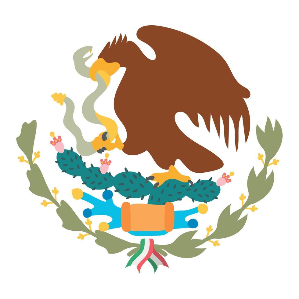 emblema de la bandera mexicana vector