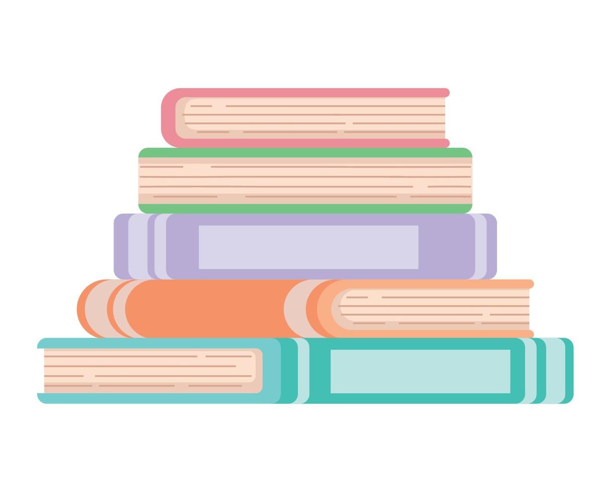books pile design vector