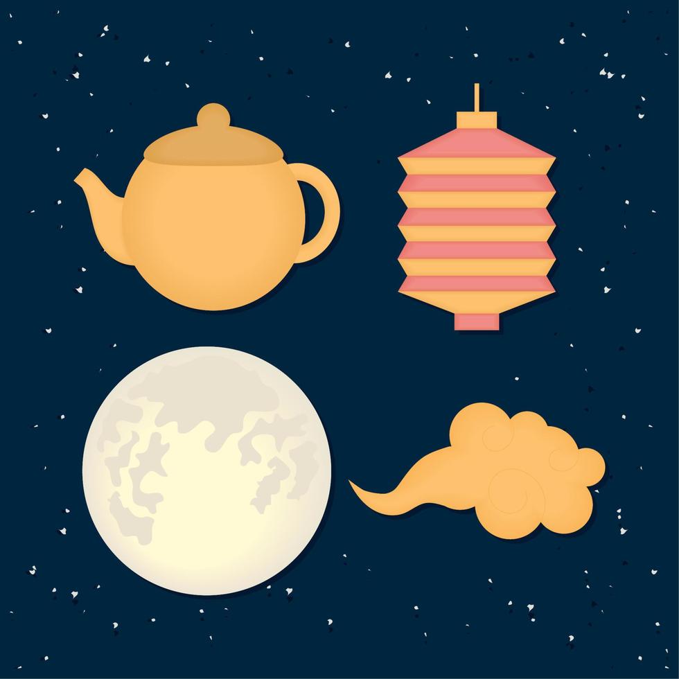autumn festival items vector