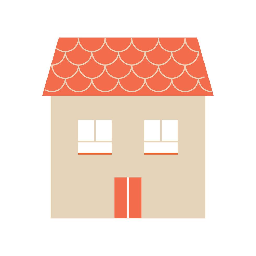 orange residence icon vector