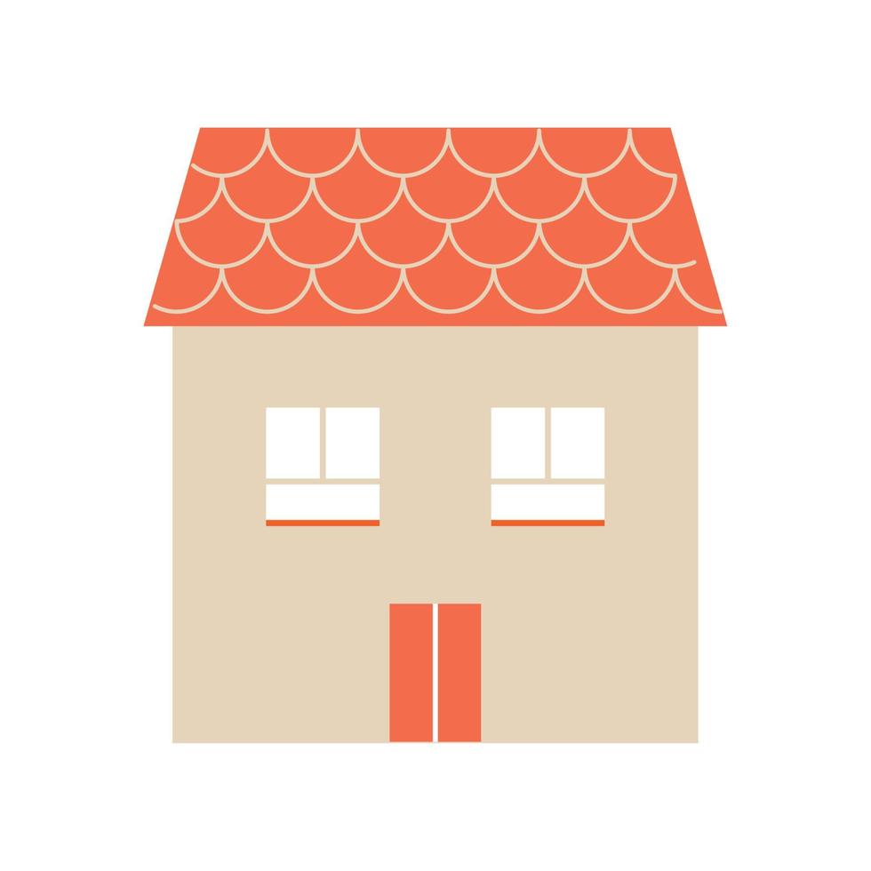 orange residence icon vector