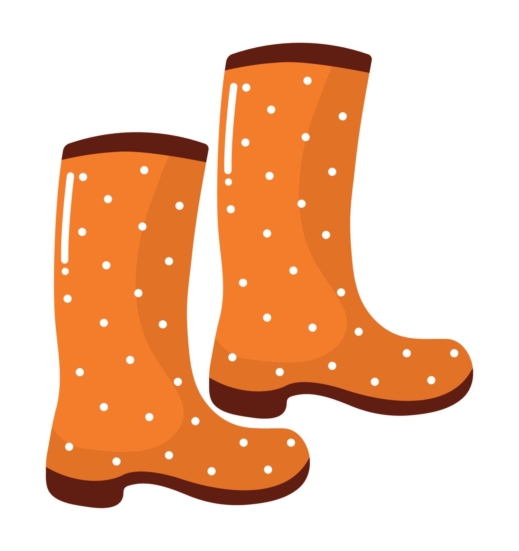 orange boots design 21385269 Vector Art at Vecteezy