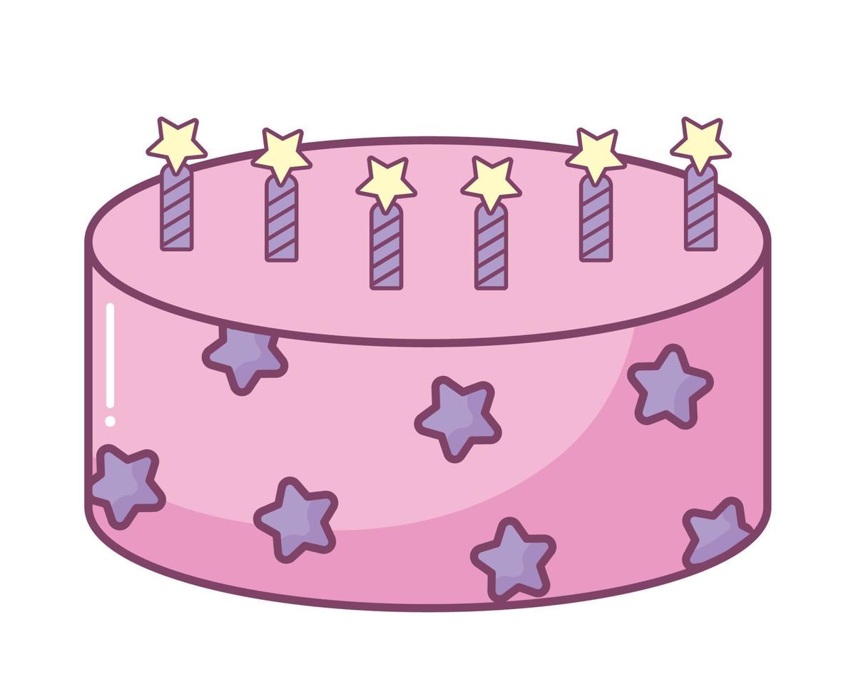 diseño de pastel de cumpleaños vector