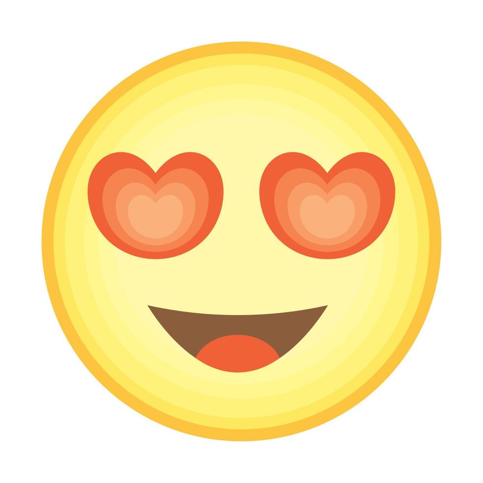 emoji con corazón ojos vector