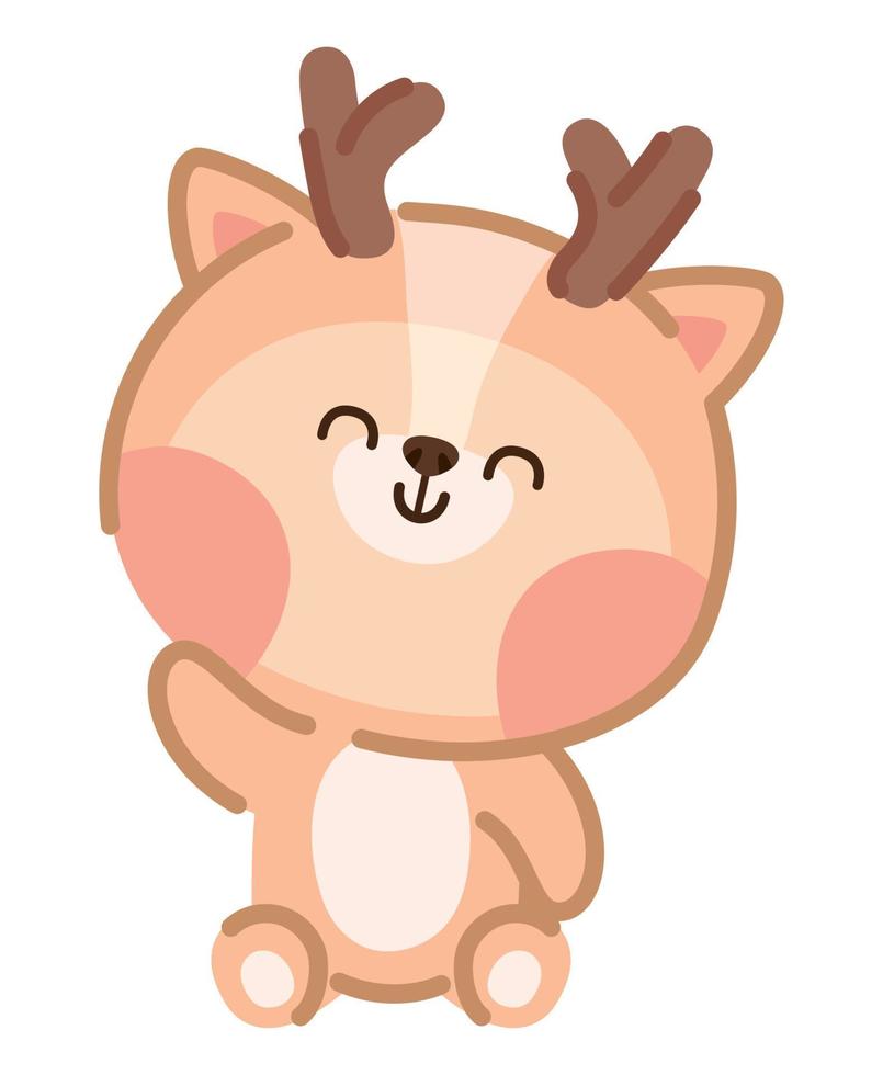 happy reindeer design vector