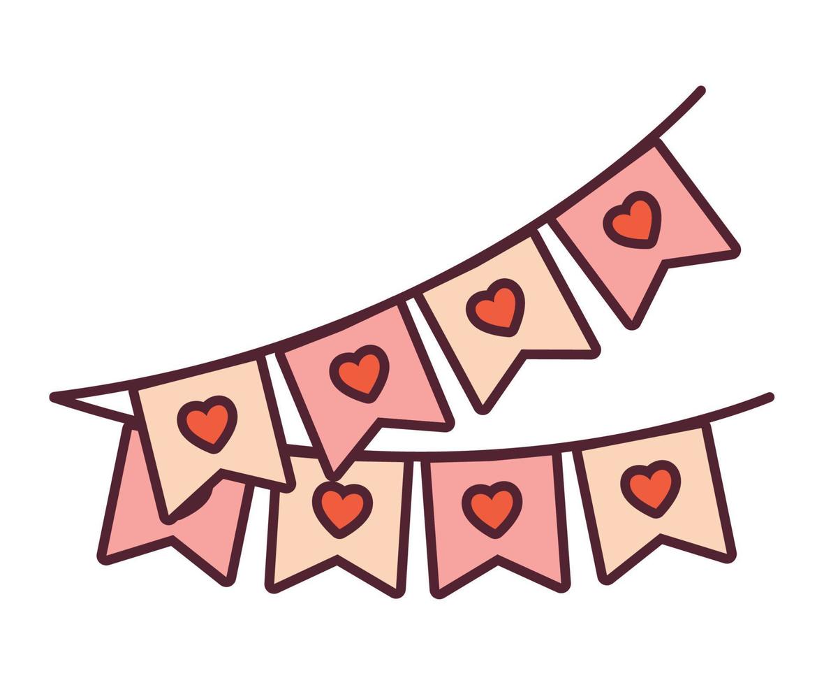 love garlands design vector