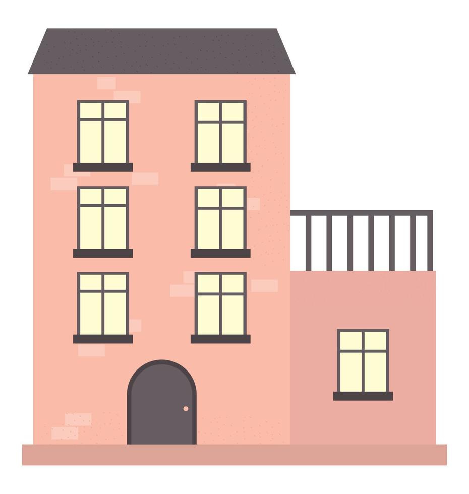 flat building design vector