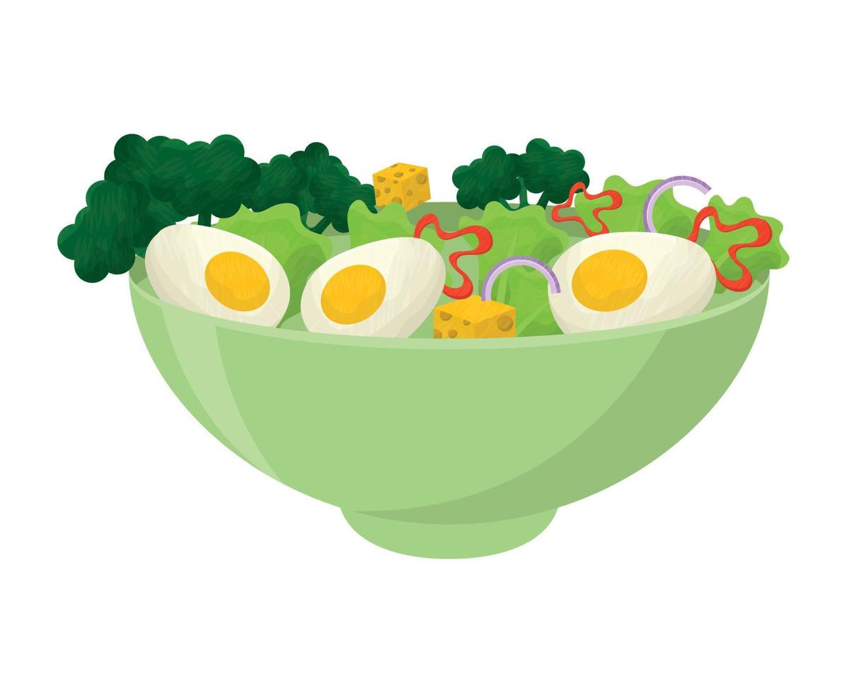 salad bowl design vector
